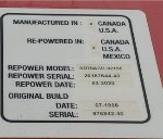 CP 7042's Electro Motor Division/Progressive Rails New Data Plate!!!